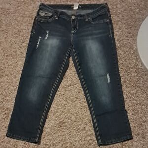 Maurices Dark Blue Capri Jeans